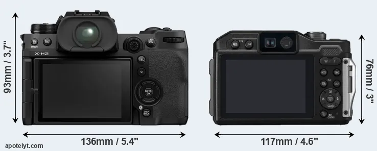Comparison X-H2 or TS7 rear