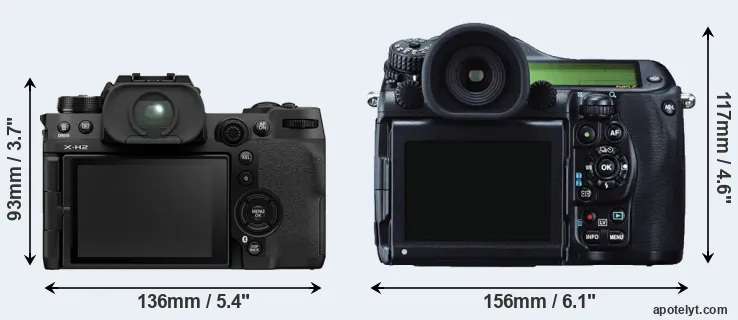 Comparison X-H2 or 645Z rear
