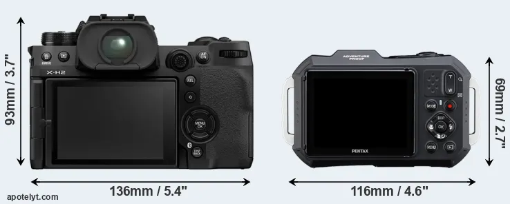 Comparison X-H2 or WG-1000 rear