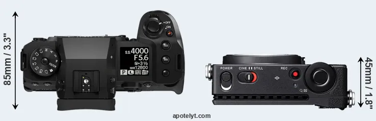Compare X-H2 versus fp L top