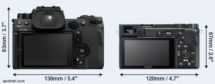 Comparison X-H2 or A6100 rear
