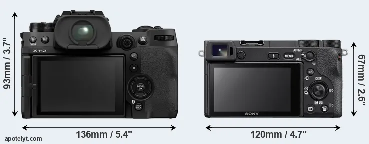 Comparison X-H2 or A6500 rear