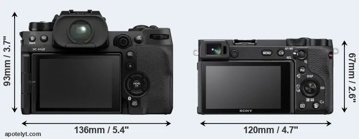 Comparison X-H2 or A6600 rear
