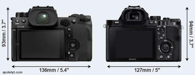 Comparison X-H2 or A7 rear