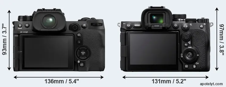Comparison X-H2 or A7R V rear