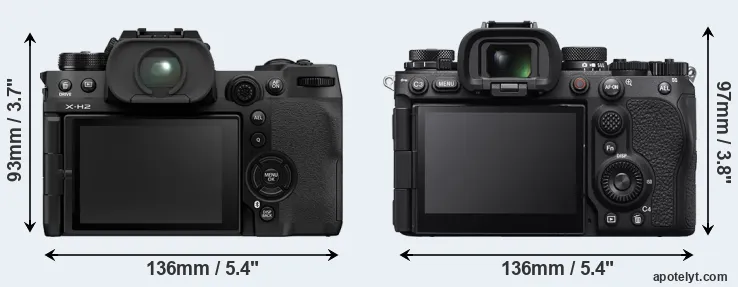 Comparison X-H2 or A9 III rear