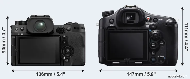 Comparison X-H2 or A99 rear