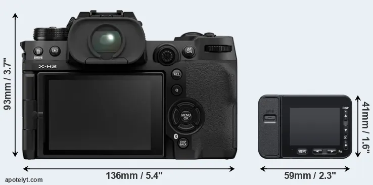 Comparison X-H2 or RX0 II rear