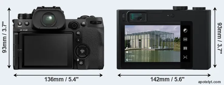 Comparison X-H2 or ZX1 rear