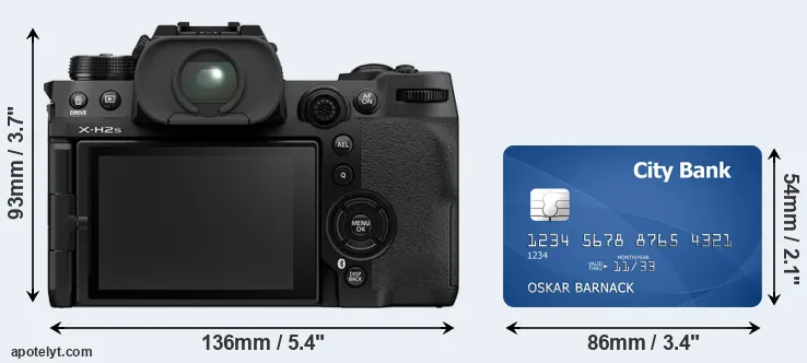 X-H2S and credit card rear side