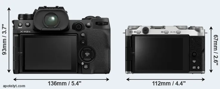 Comparison X-H2S or X-M5 rear