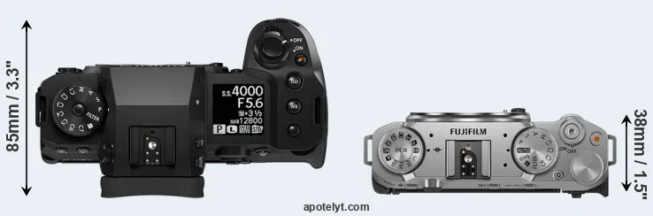 Compare X-H2S versus X-M5 top