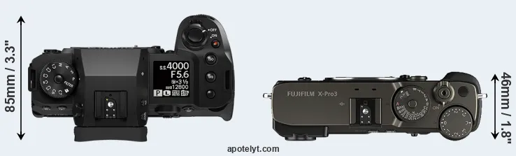 Compare X-H2S versus X-Pro3 top