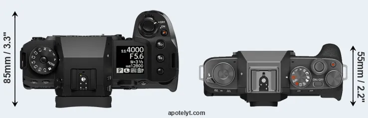 Compare X-H2S versus X-T200 top
