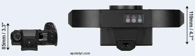 Compare X-H2S versus S1 top