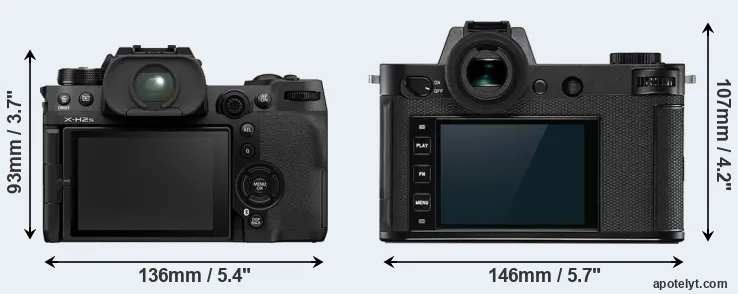 Comparison X-H2S or Leica SL2 rear