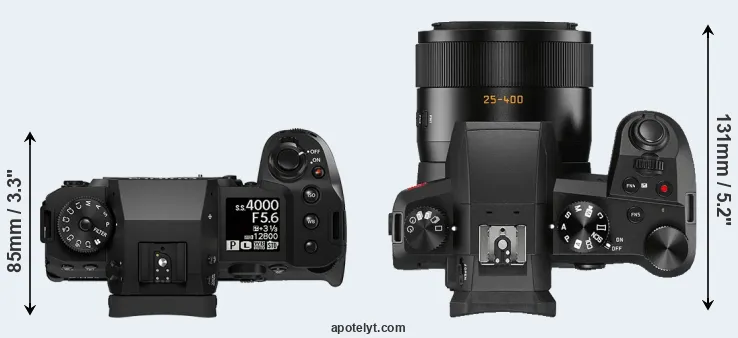 Compare X-H2S versus V-LUX 5 top
