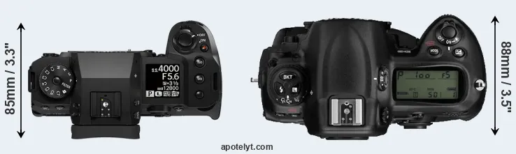 Compare X-H2S versus D3 top
