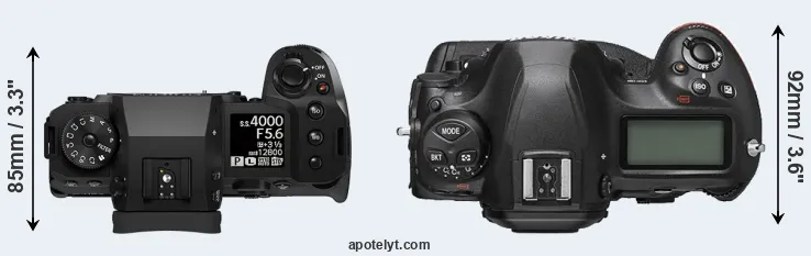 Compare X-H2S versus D6 top