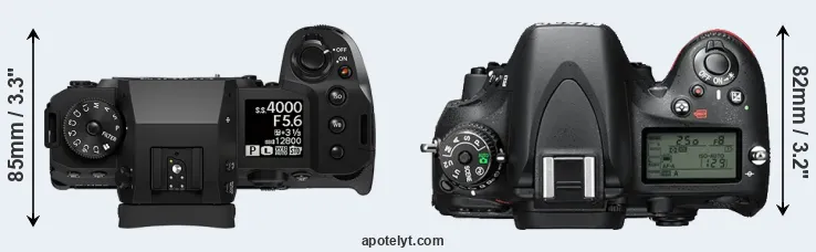 Compare X-H2S versus D610 top