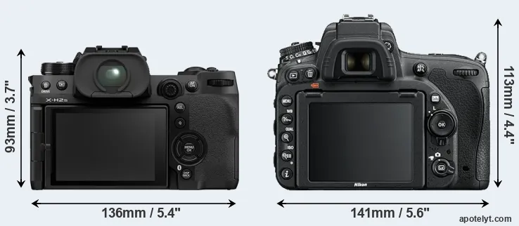 Comparison X-H2S or D750 rear