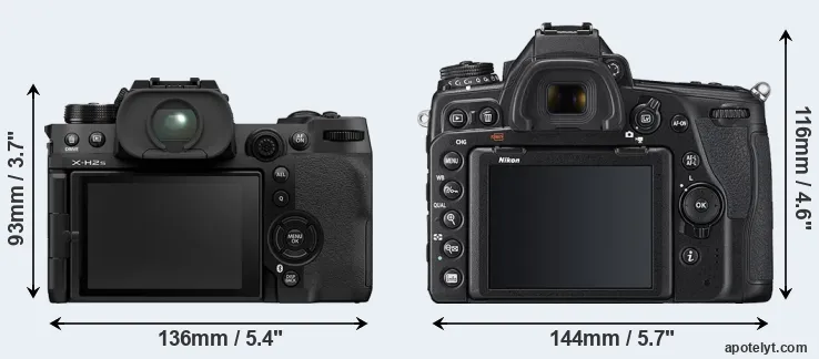 Comparison X-H2S or D780 rear
