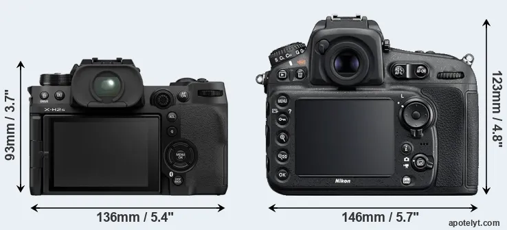 Comparison X-H2S or D810 rear
