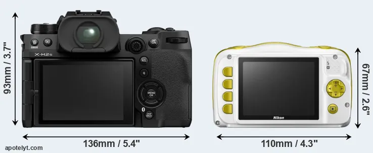 Comparison X-H2S or W150 rear