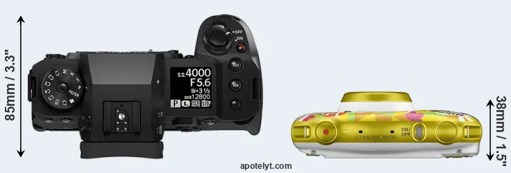 Compare X-H2S versus W150 top