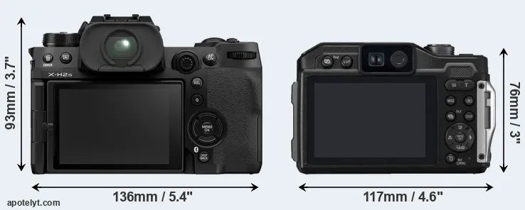 Comparison X-H2S or FT7 rear
