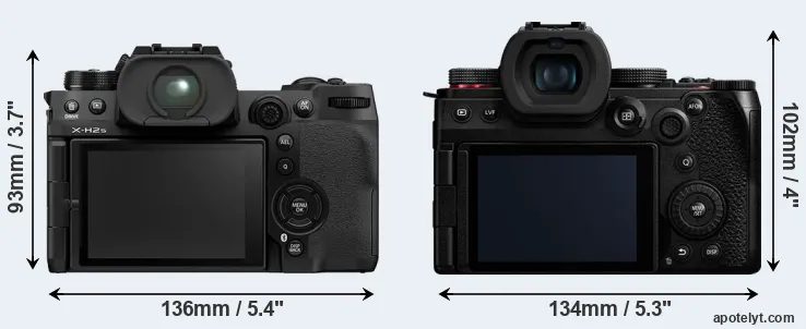 Comparison X-H2S or G9 II rear