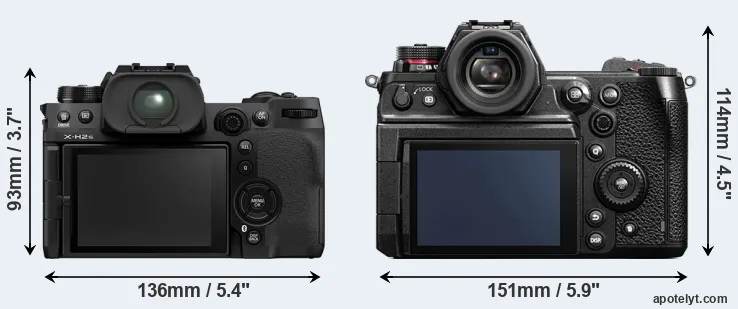Comparison X-H2S or S1H rear