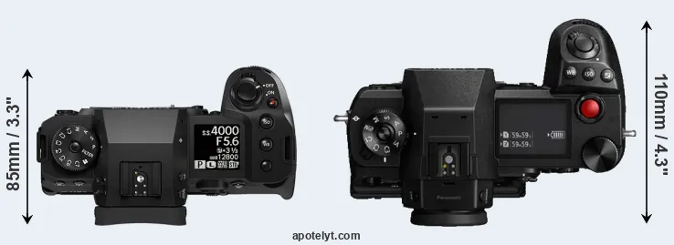 Compare X-H2S versus S1H top