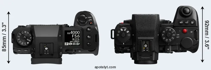 Compare X-H2S versus S1R II top