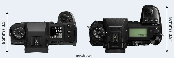 Compare X-H2S versus S1R top