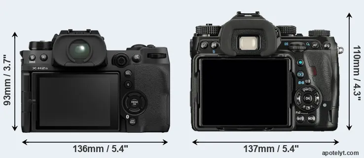 Comparison X-H2S or K-1 rear