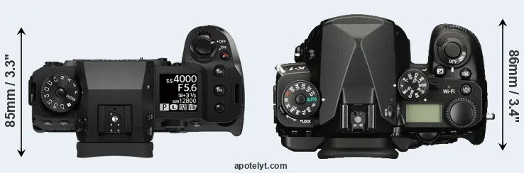 Compare X-H2S versus K-1 top
