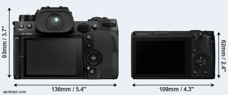Comparison X-H2S or GR III rear