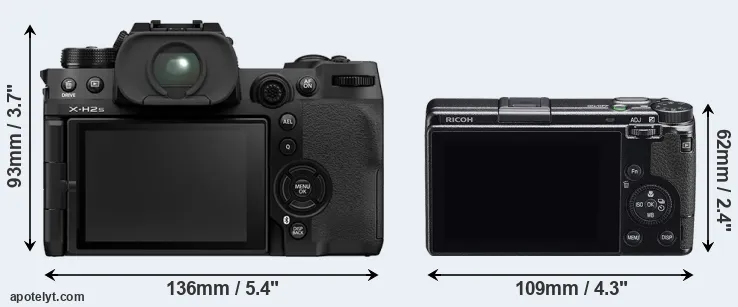 Comparison X-H2S or GR IIIx rear