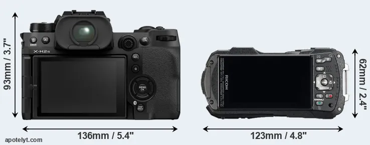 Comparison X-H2S or WG-60 rear