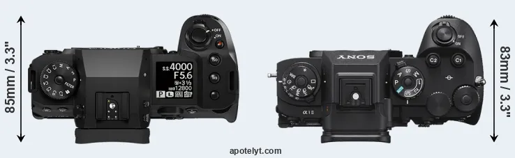 Compare X-H2S versus A1 II top