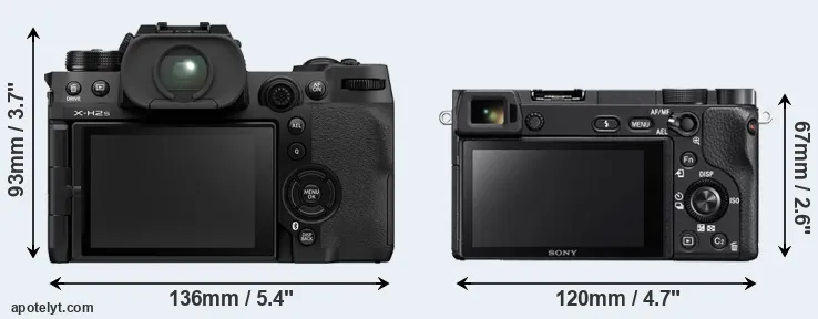 Comparison X-H2S or A6300 rear