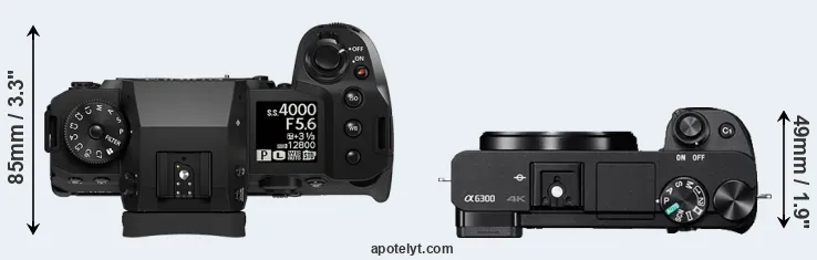 Compare X-H2S versus A6300 top