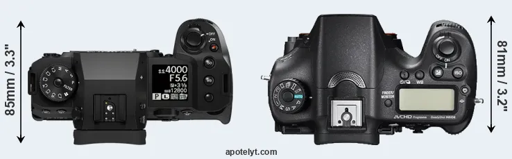 Compare X-H2S versus A77 II top