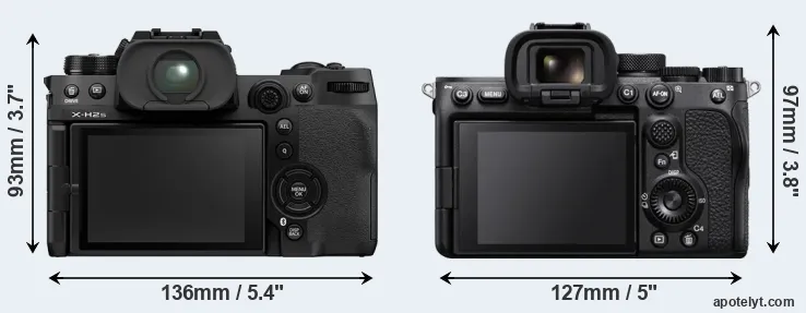Comparison X-H2S or A7S III rear