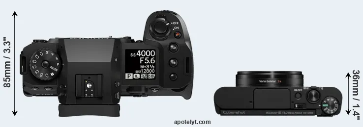 Compare X-H2S versus WX800 top