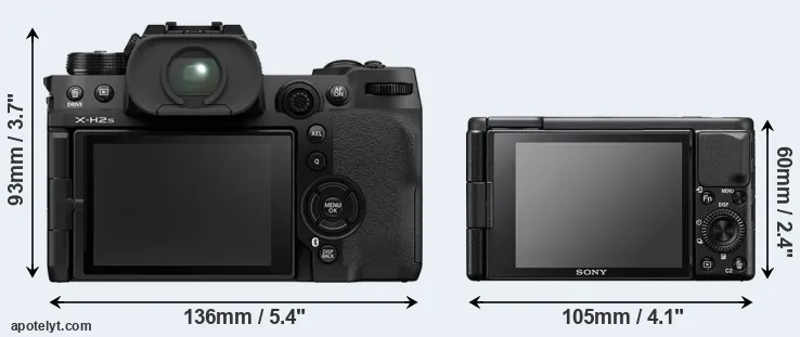 Comparison X-H2S or ZV-1 rear