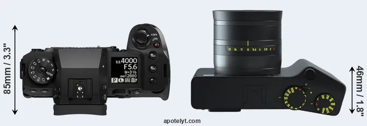 Compare X-H2S versus ZX1 top