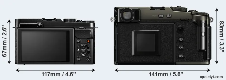 Comparison X-M1 or X-Pro3 rear