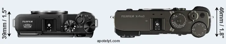 Compare X-M1 versus X-Pro3 top